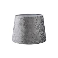 Casa Velvet Empire Lamp Shade, 25cm, Silver