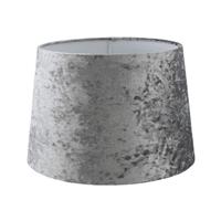 Casa Velvet Empire Lamp Shade, 30cm, Silver