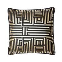 Paul Moneypenny Metallic Tuxedo Cushion, Black & Gold