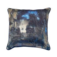Malini Twilight Abstract Print Cushion, Navy