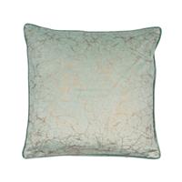 Malini Crackle Velvet Cushion, Mint