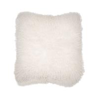Malini Mongolian Lambswool Cushion, Lamb White