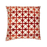Malini Spiral Cut Velvet Cushion, Burnt Orange