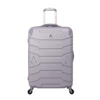 Aerolite Self Weighing 4 Wheel Hard Shell Suitcase, Large, Silver