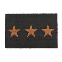 Garden Trading Doormat 3 Stars, Large, Charcoal