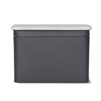 Garden Trading Brompton Bread Bin, Steel, Carbon