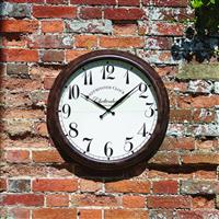 Smart Garden Outdoor Cheltenham Clock, 23", Brown