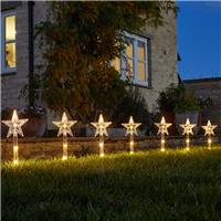 Smart Garden Star Dcor Stake Lights, Set of 8, Warm White