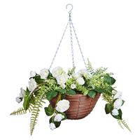 Smart Garden Artificial Rose Sensation Hanging Basket, 30cm