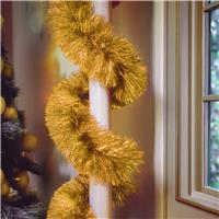 Smart Garden Deluxe Tinsel Garland, 2m, Gold