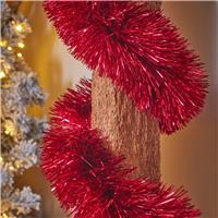 Smart Garden Deluxe Tinsel Garland, 2m, Red