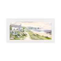 Sea View Cottage by Richard Macneil Framed Picture, 111x56cm