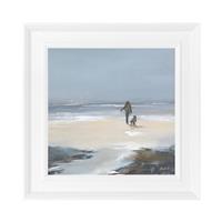 Beach Walk 1 by Janet Gammans Framed Picture, 39x39cm