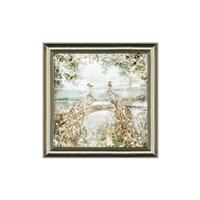 Peacock Framed Picture, 94x94cm