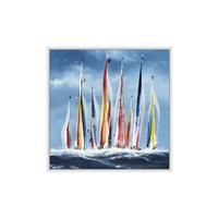 Start Line Jostle Framed Picture, 106x106cm