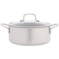 Stellar Stellar Zero 24cm Casserole, 24cm, Stainless Steel