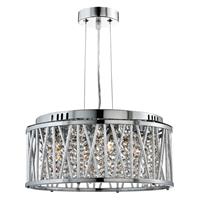 Searchlight Elise Crystal 4 Light Pendant Light, Chrome