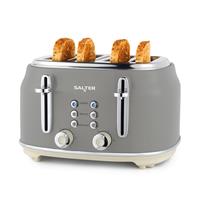 Salter EK5739GRY Retro 4 Slice Toaster, Grey