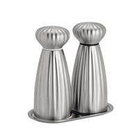 Robert Welch Palm Satin Mills and Tray Set, 3 Piece, Medium, Stainless Steel