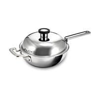Robert Welch 316 Series Wok with Lid, 22cm, Stainless Steel