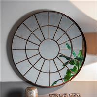 Gallery Battersea Mirror, Polished Steel