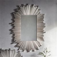 Gallery Herzfeld Rectangular Mirror, Silver