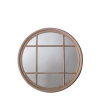 Gallery Eccleston Window Panel Round Mirror, 100x100cm, Clay