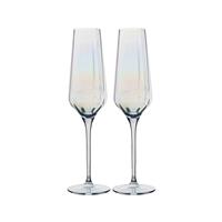 Anton Studio Design Palazzo Champagne Flutes, Set of 2, Pearl