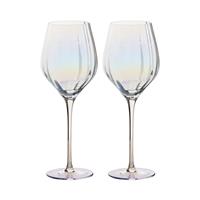 Anton Studio Design Palazzo Wine Glasses, Set Of 2, Pearl