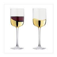 Anton Studio Design Wave Wine Glasses, Set of 2, Gold