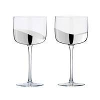 Anton Studio Design Wave Gin Glasses, Set of 2, Silver