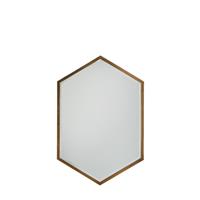 Gallery Helston Hexagonal Mirror, 90x60cm, Antique Gold