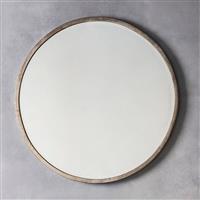 Gallery Higgins Round Mirror, Antique Silver
