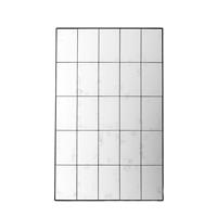Gallery Boxley Window Pane Rectangular Mirror, 160x100cm, Black