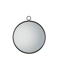 Gallery Bayswater Round Mirror, 70x61cm, Black