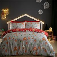 Bedlam Gingerbread House Duvet Set, Single, Grey