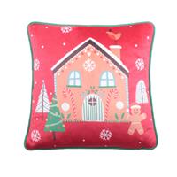 Bedlam Gingerbread Man Cushion, Multicolour
