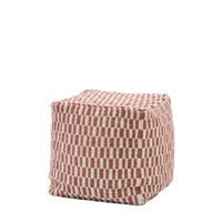 Rauma Wool Woven Pouffe, Nutmeg