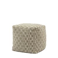 Rauma Wool Woven Pouffe, Olive Green