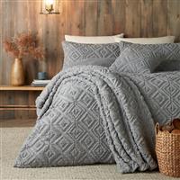 Fusion Romo Fleece & Sherpa Throw, Grey