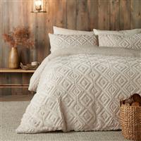 Fusion Romo Fleece & Sherpa Duvet Set, Single, Natural