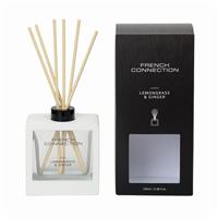 French Connection Lemongrass & Ginger Reed Diffuser, 100ml, Light Wood