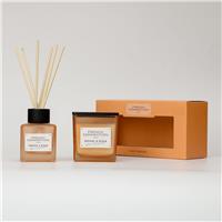 French Connection Apricot & Peach Candle & Reed Diffuser Set, Orange