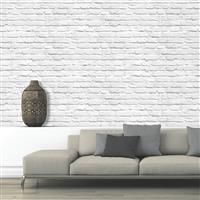 Muriva Novelties Painted Wallpaper, White Brick