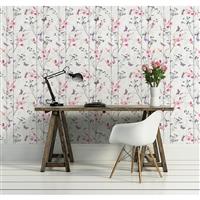 Muriva Novelties Eden Wallpaper, Pink