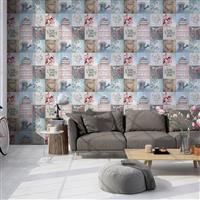 Muriva Novelties Lazy Days Wallpaper, Multi-Coloured