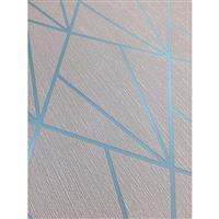 Muriva Indra Wallpaper, Grey & Turquoise