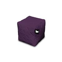 Extreme Lounging B-Box Weather Resistant Quilted Garden Footstool, Berry