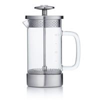 Barista & Co Core Glass Coffee Press, 3 Cup, Silver