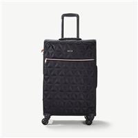 Rock Luggage 3D Jewel Soft Suitcase, Medium, Black